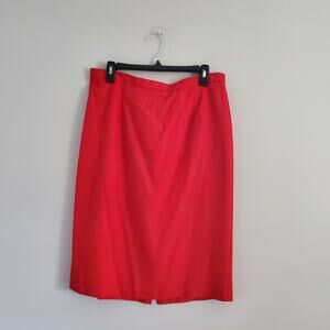 Requirements Vintage Red Pencil Straight Skirt L